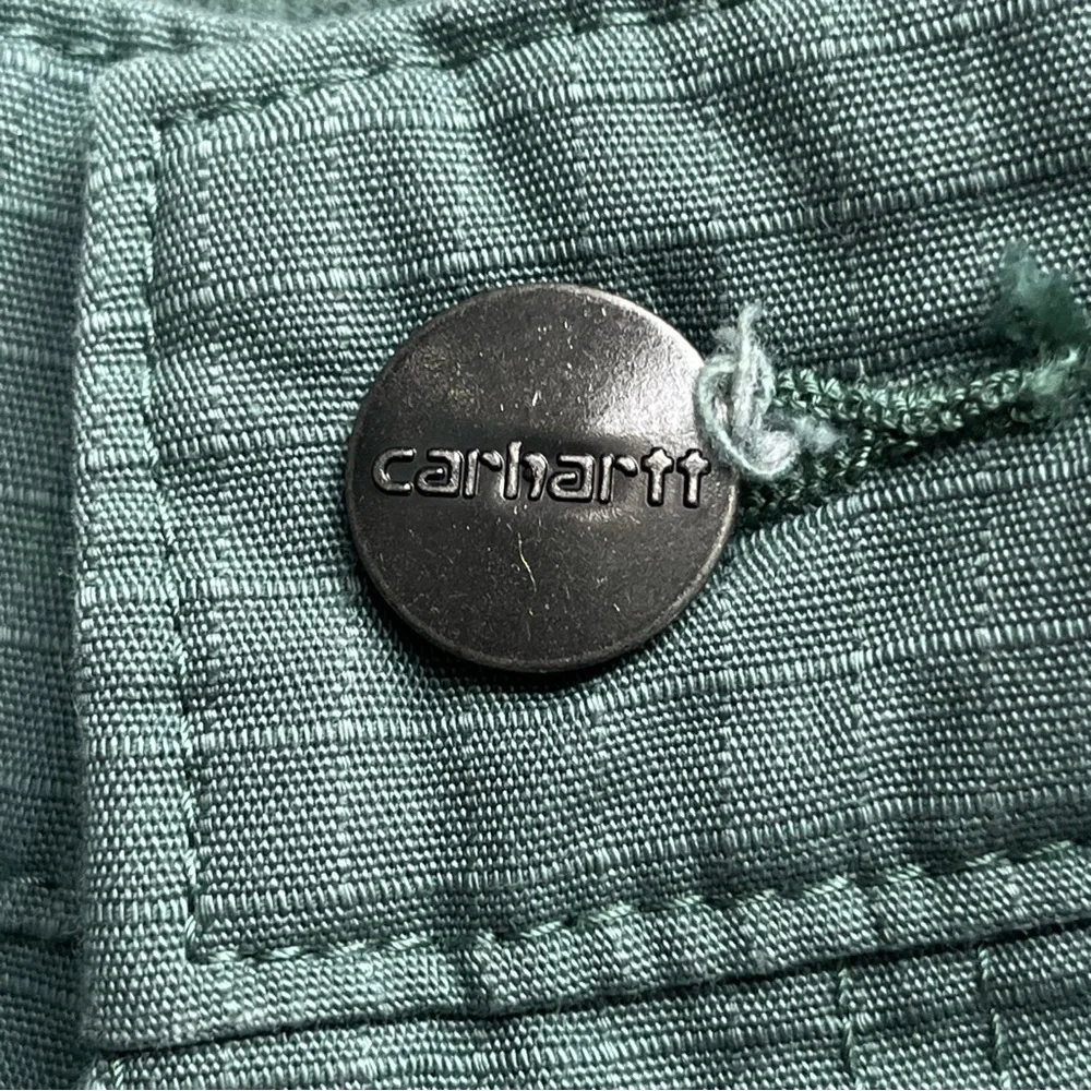 Carhartt Green Work Shorts Women 12 33x9”‎ Roll Tab BS213-W Force Rip Stop - Picture 6 of 12